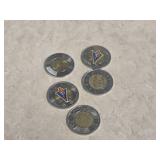 5 Canadian Victory Coins