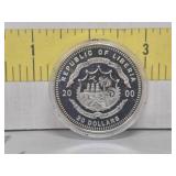 2000 Liberia $20 William J. Clinton Coin