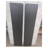 2-pack Black Melamine Shelves, 12' X 48'