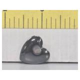 Polished Hematite Heart-shaped Bead