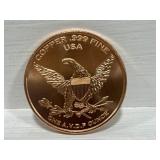 1 oz .999 Copper Round - 9/11 Twin Towers Design
