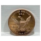 1 oz .999 Copper Round - Masonic Design