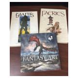 3 hardcover books, Faeries, Fantasy Art and Giants