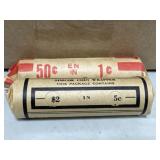 Unchecked Roll of Pennies and Nickels