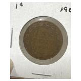 1909 Canadian One Cent Coin