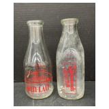 2 Milk Bottles - Silverwood