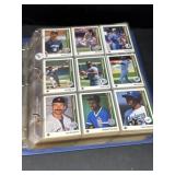 Binder of Upper Deck Baseball Cards