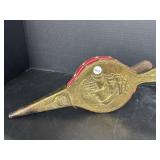 brass decorated bellows, 15 in. long