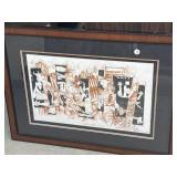 Framed Richard Hayman Original Mixed Media