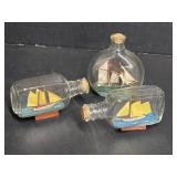 3 Small Ship in a Bottles