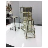 3 Glass Trinket Display Shelves