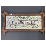 Antique Framed Cross-Stitch ï¿½ Thou God Seest Me"
