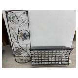 Metal Wall Mount Shelf with Faux Crystal Detail,