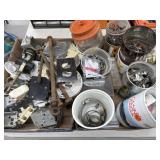 2 Trays - Electrical Components, Hardware Etc.