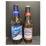 2 Plastic Beer Bottle Banks
