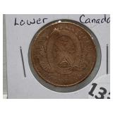 1837 Lower Canada 1/2 Penny