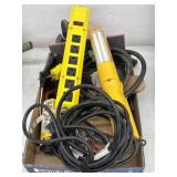 tray, power bar, shop lights etc.