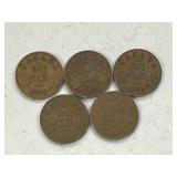 1928, 29, 32-34 Canadian Small Cents