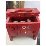 Shoe Shine Stand And Supplies