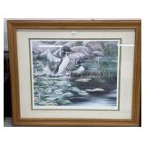 framed numbered print, northern echo, by herbert