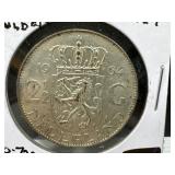 1964 Netherland 2 1/2 Gulden