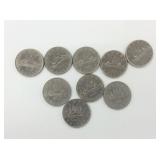9 Canadian dollar coins