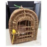 Small Animal Wicker Pet Carrier, 12 In. Tall
