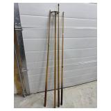 3 Pool Cues and Cue Rest
