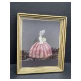 Ballerina in Needlepoint Framed Art