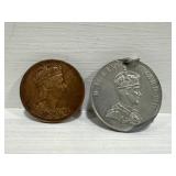 Queen Elizabeth Commemorative Token and King