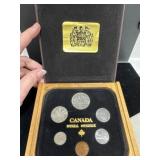 1980 Six Coin Set in Wooden Case