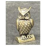 Miniature Brass Statue - Owl