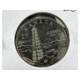 2005 Canadian 25 Cent Coin - Alberta 1905-2005