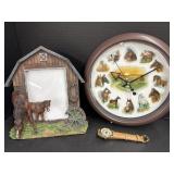 Horse Wall Clock and Picture Frame