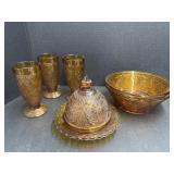 Amber Glass Dishes