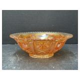 Orange Carnival Glass Bowl