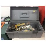 19 In. Long Tool Box And Contents, Broken Latch