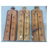 three key hanger/keepers each 16 in. long