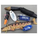 fish motif key hanger, key floats, duck calls