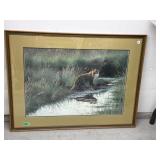 Framed Numbered Print by Alan M. Hunt 1982 " Fox "