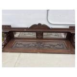 antique mirrored buffet topper back board