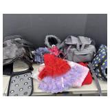 small dog bar carriers and clothes