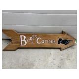 Wooden Arrow Sign - Boats & Canoes 43 x 11.5 "