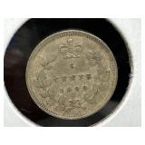 1893 (E.F.) Canadian Silver 5 Cent Coin