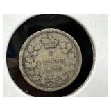 1897 (V.F.30) Canadian Silver 5 Cent Coin