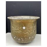 Brass Planter Pot, 12x12x10 "