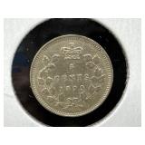 1899 (E.F.) Canadian Silver 5 Cent Coin