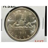 1955 (M.S.62) Canadian Silver Dollar