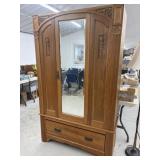 Wardrobe with Mirrored Door, 45x17x75 "