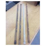 4 Yard Sticks With Advertising